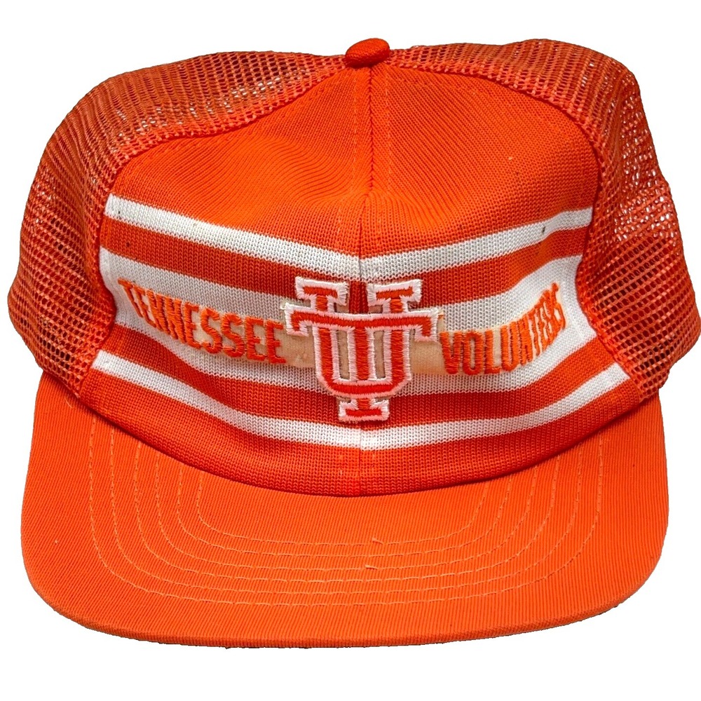 Vintage Tennessee Volunteers Trucker‎ Hat Cap Lucky Stripes 80s 90s Vols BROKEN